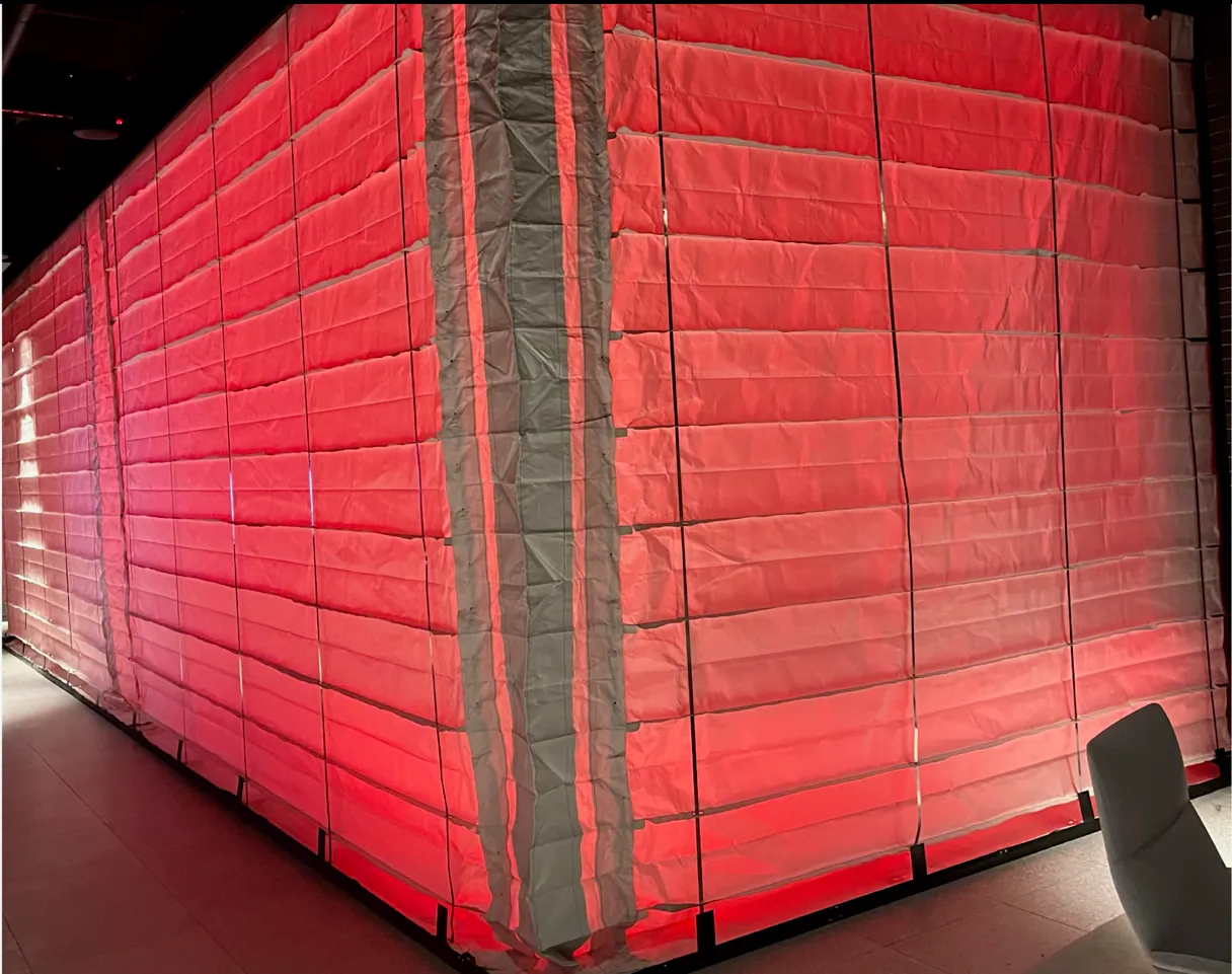SD240A® 3Hr Accordion Curtain for Corner Conditions with Egress installation photo 8