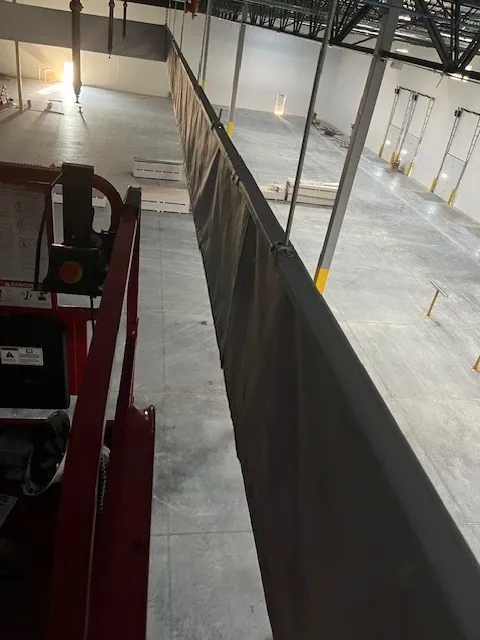 SD60® Fixed Fabric Draft Curtain® installation photo 2